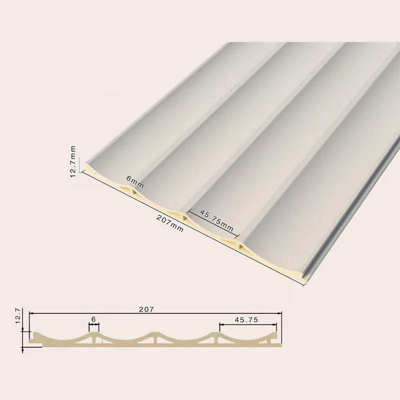 207 Panel estriado hueco empotrado de 4 rejillas