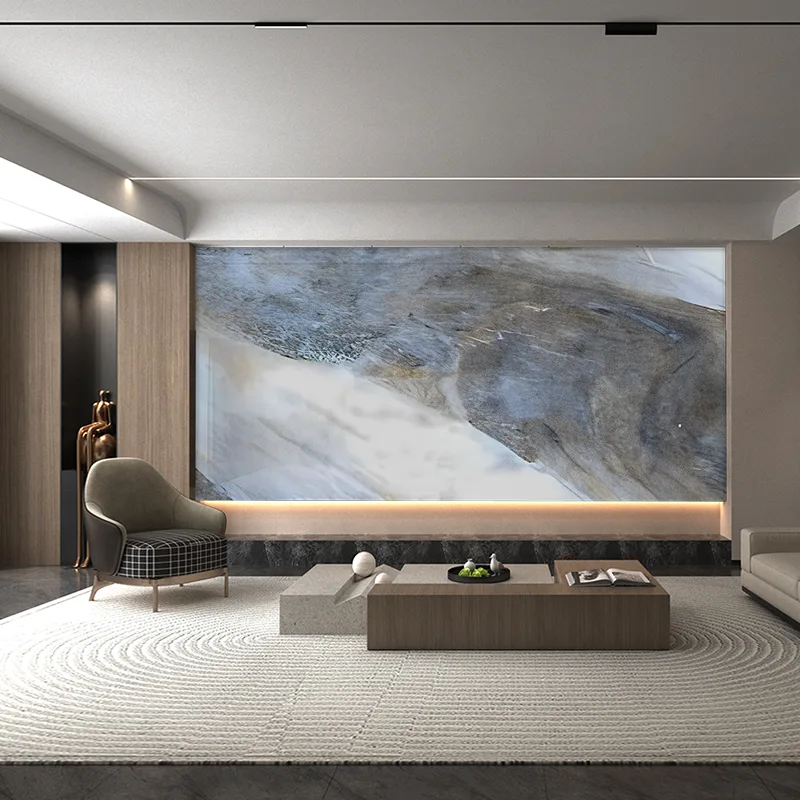 Panel de pared de fondo de mármol serie verde y azul de Amazon