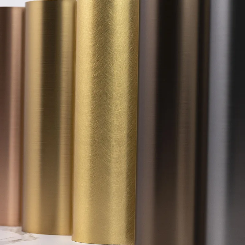 Panel de pared de cristal de carbono con textura de metal PET