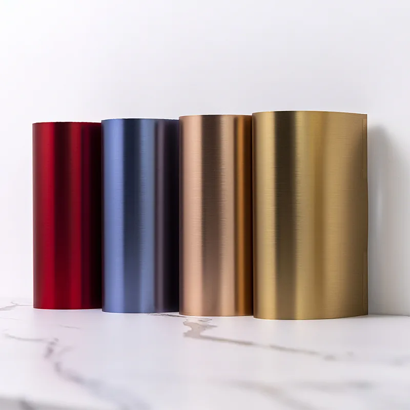 Panel de pared de fibra de bambú sólido con textura de metal PET